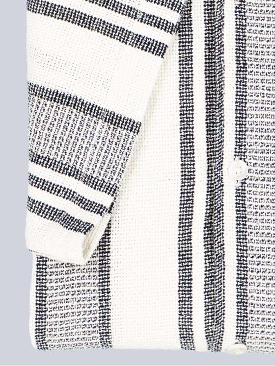 emilio adani Herren Kurzarm-Hemd gestreift Creme 39039