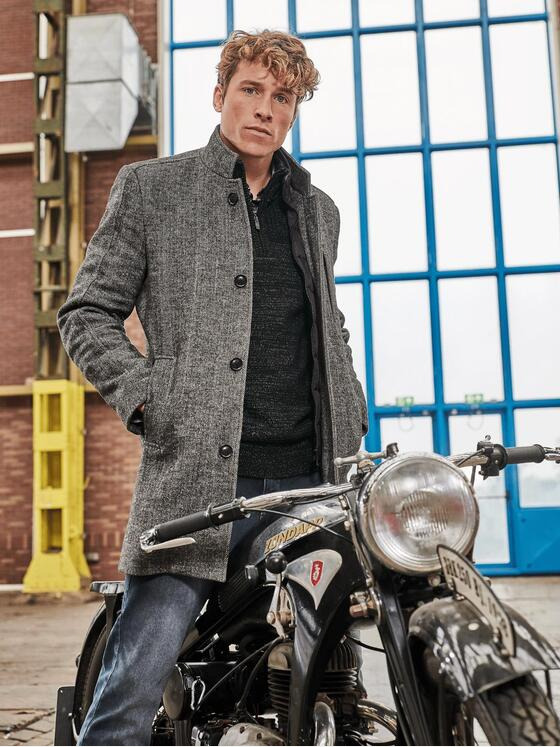 engbers Herren Stilvoller Mantel Grau 30770