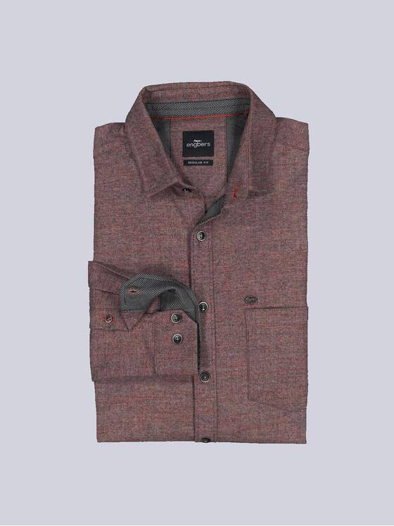 engbers Herren Langarm-Hemd uni Rot 35788