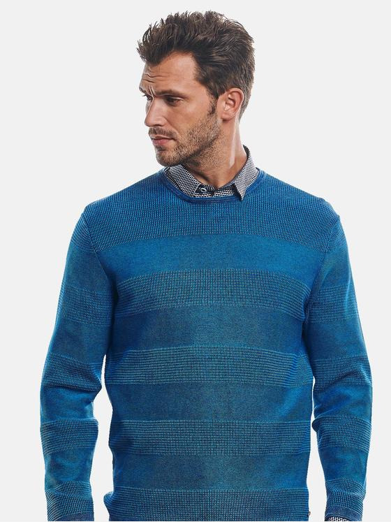 engbers Herren Pullover Rundhals Blautuerkis 30987