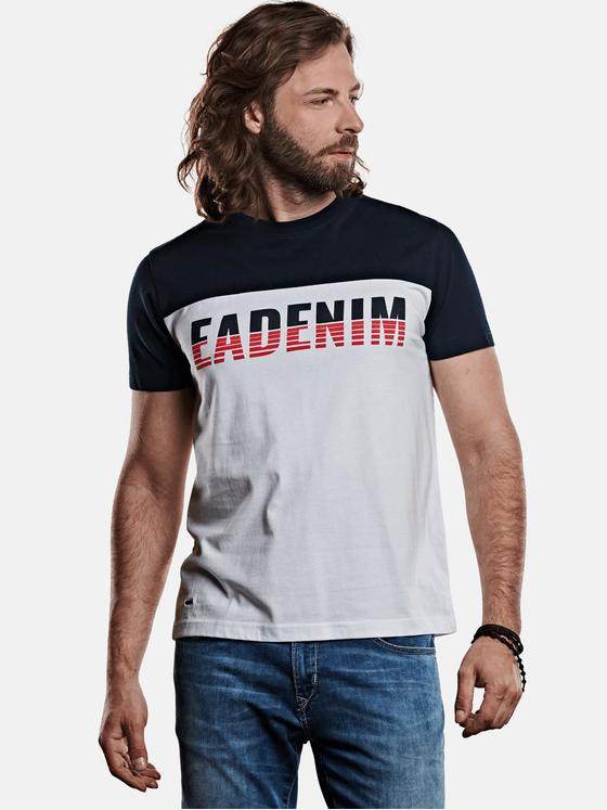 emilio adani Herren Rundhals T-Shirt Weiß 27785