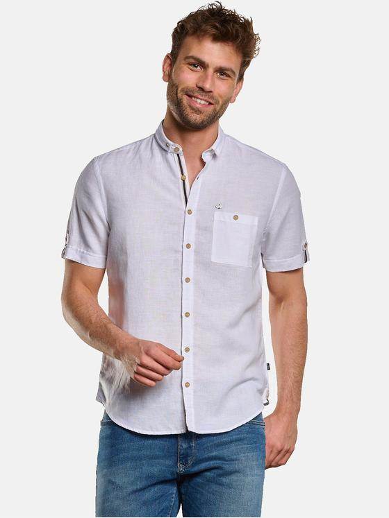 engbers Herren Hemd uni Reinweiss 33012