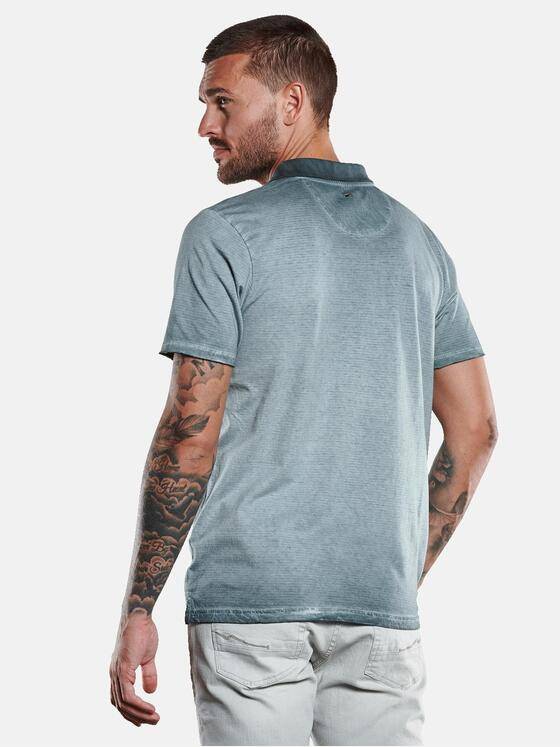 emilio adani Herren Poloshirt mit besonderem Waschverfahren Blau 30582