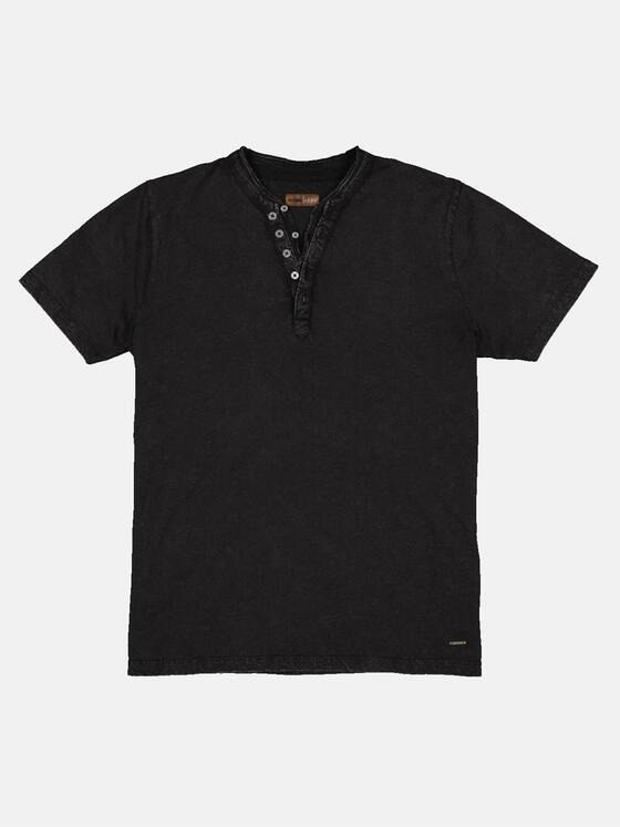 emilio adani Herren Henley-Shirt Grau 33022