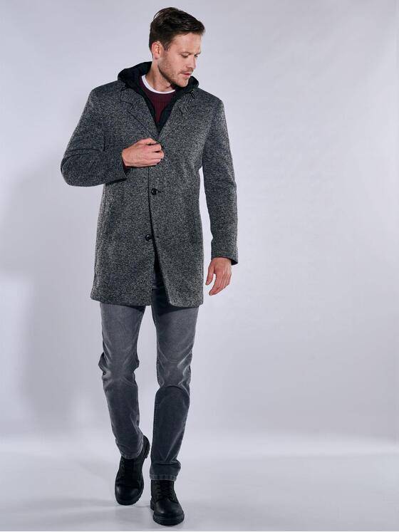 engbers Herren Mantel mit abnehmbarer Kapuze Silbergrau 37538