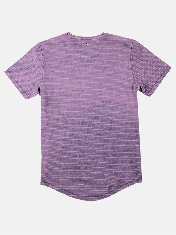 emilio adani Herren Rundhals T-Shirt Violett 27790