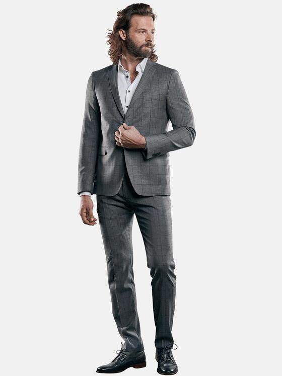 emilio adani Herren Elastisches Business-Sakko Grau 29024