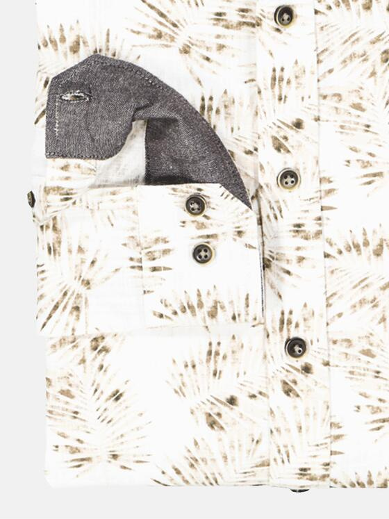 engbers Herren Langarm-Hemd gemustert Sand 36583