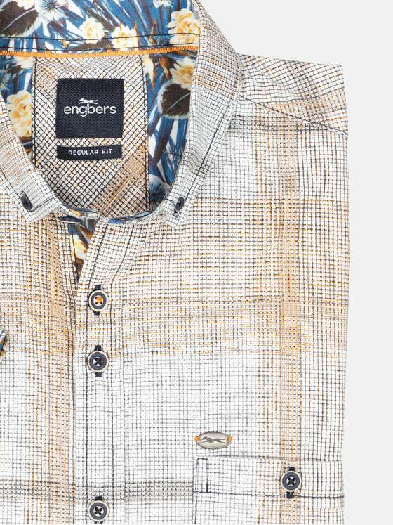 engbers Herren Kurzarm-Hemd kariert Reinorange 35136