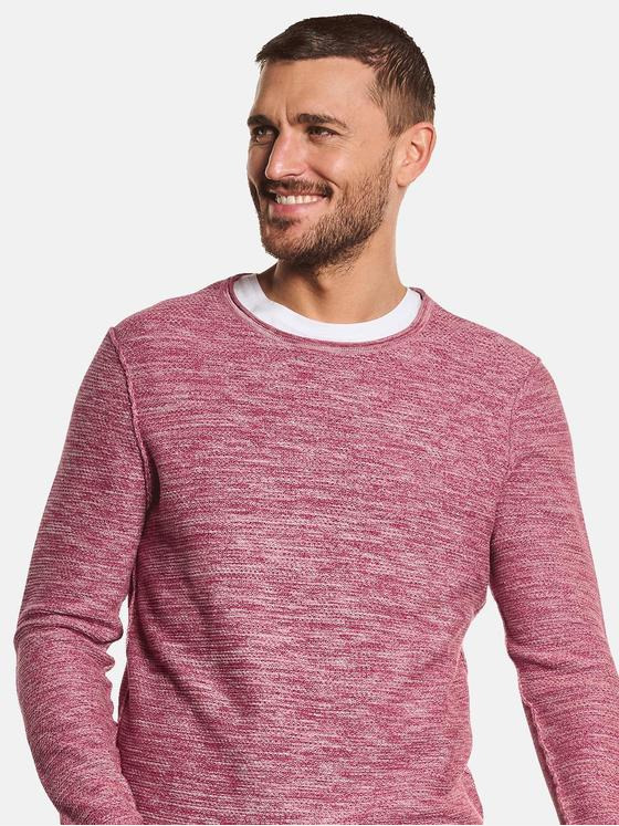 emilio adani Herren Pullover Rundhals Violett 32836