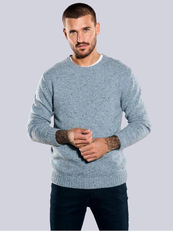 emilio adani Herren Rundhals Pullover Blau 35705