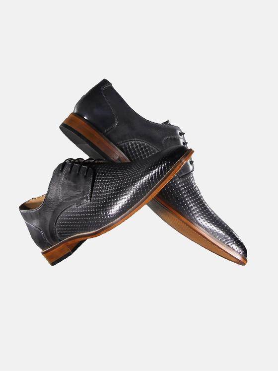 emilio adani Herren Modischer Business-Schuh mit Prägung Grau 31457