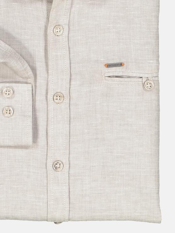 emilio adani Herren Langarm-Hemd uni Beige 36575