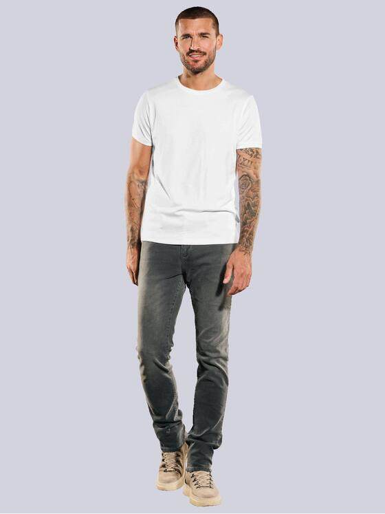 emilio adani Herren Basic-Shirt regular Weiß 35271