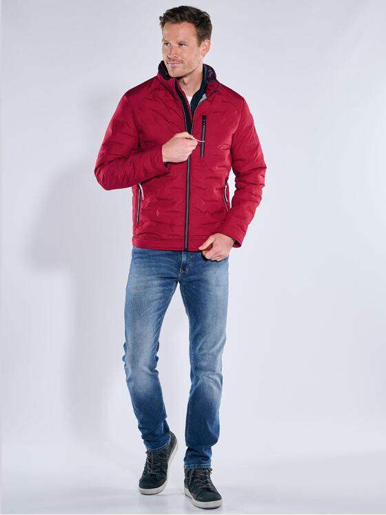 engbers Herren Jacke mit dezenter Struktur Rot 39304