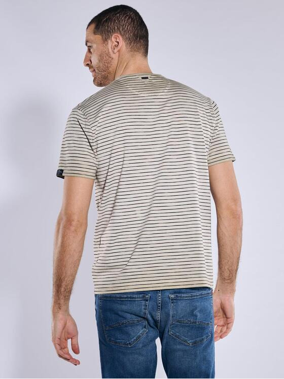 engbers Herren T-Shirt gestreift Beige 36987