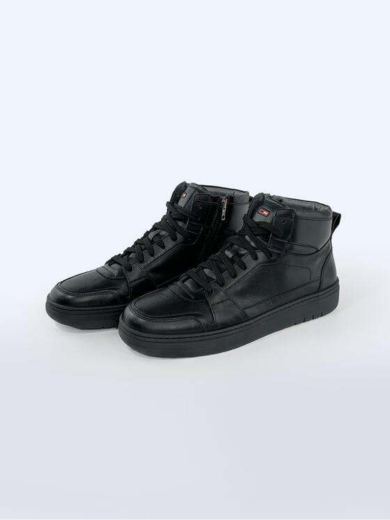 emilio adani Herren Sneaker mit Reißverschluss Schwarz 37414