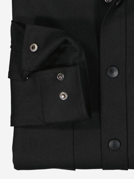 emilio adani Herren Overshirt uni Schwarz 37279