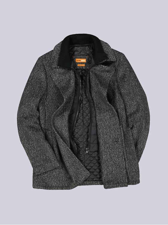 emilio adani Herren Mantel regular Grau 35517