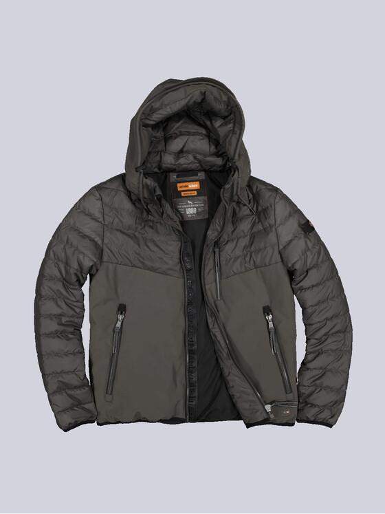 emilio adani Herren Jacke mit abnehmbarer Kapuze Grau 35254
