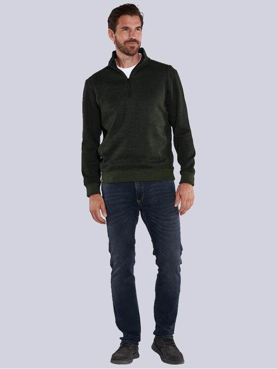 engbers Herren Sweatshirt mit Stehkragen Grün 35638