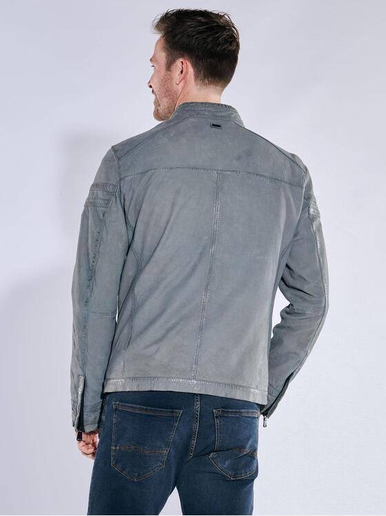 engbers Herren Lederjacke regular Taubenblau 38279