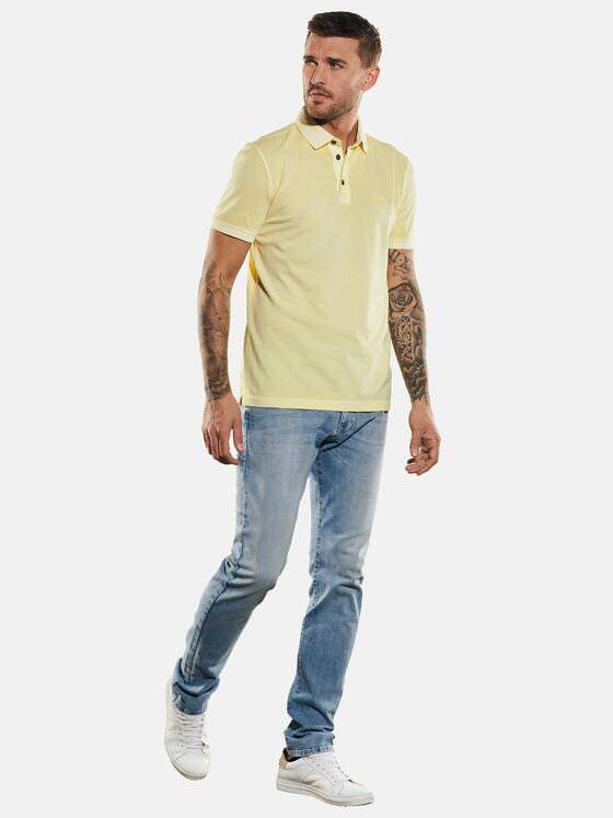 emilio adani Herren Polo-Shirt slim fit Gelb 35020