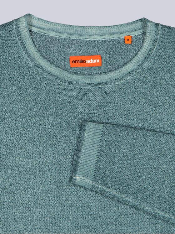 emilio adani Herren Pullover aus Merinowolle Mittelblau 39547