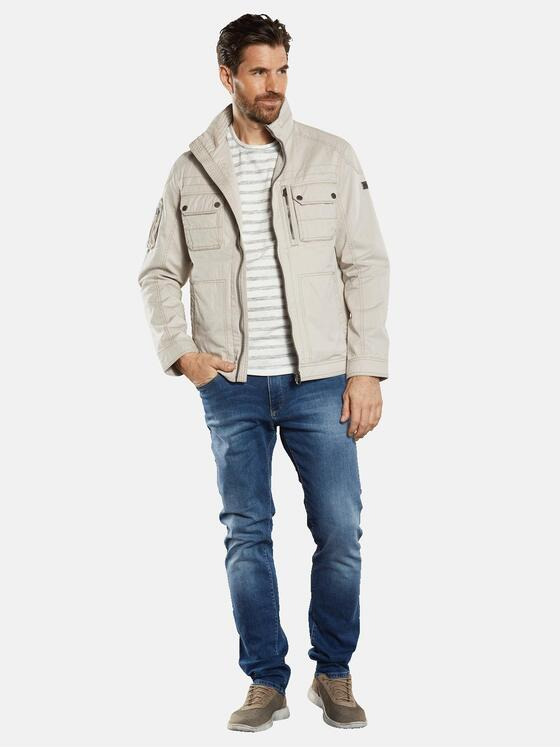 engbers Herren Baumwoll-Jacke regular Weiß 34440