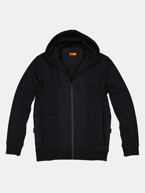 emilio adani Herren Innovative Sweatjacke mit Kapuze Schwarz 32620