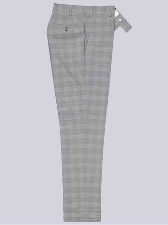 emilio adani Herren Anzug-Hose kariert Grau 38494