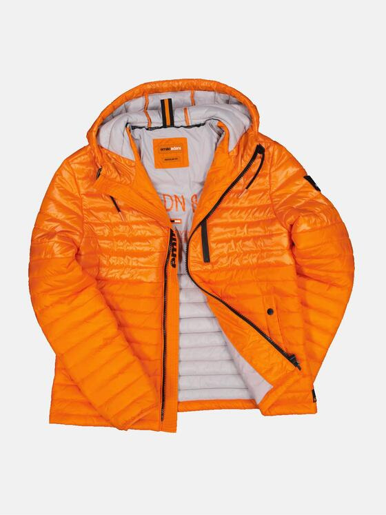 emilio adani Herren Steppjacke mit Kapuze Orange 32569