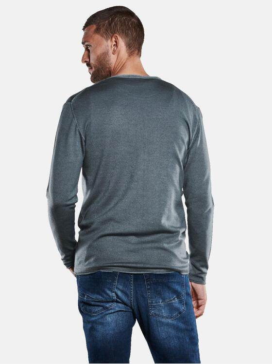 emilio adani Herren Pullover aus feiner Merino-Wolle Türkis 33355