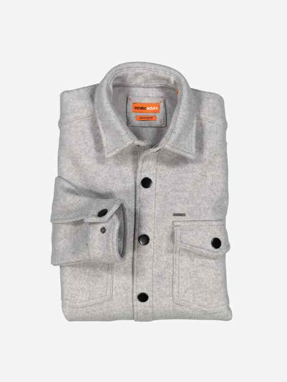 emilio adani Herren Overshirt uni Grau 37632