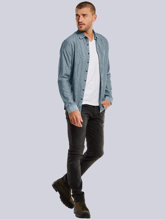 emilio adani Herren Langarm-Hemd mit Teilungsnähten Beige 34185