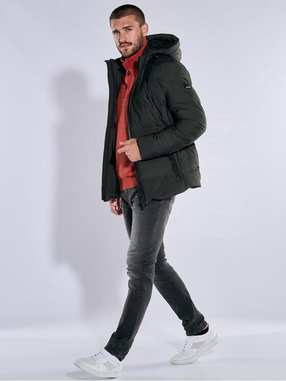 emilio adani Herren Steppjacke slim fit Grün 37449