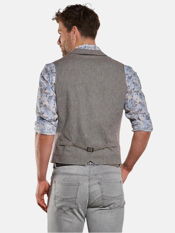 engbers Herren Sakko-Weste aus Leinen-Mix Braunbeige 32971