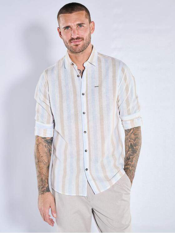 emilio adani Herren Hemd gemustert Hellblau 40014