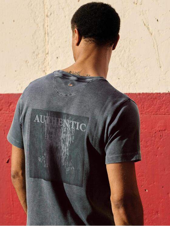 emilio adani Herren T-Shirt mit Rückenprint Anthrazit 40437