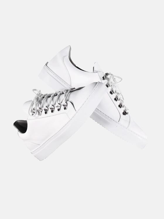 ENGBERS GERMANY Herren Sneaker mit edlen Metallschlaufen Weiß 31343