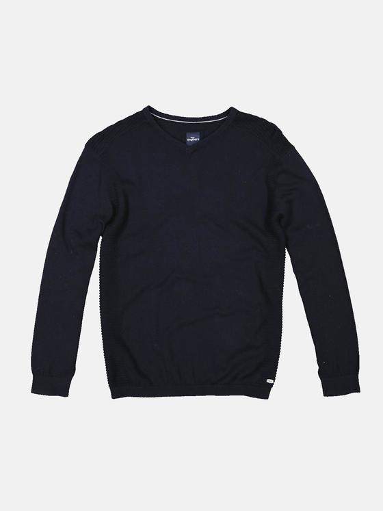 engbers Herren Pullover uni Blau 35849