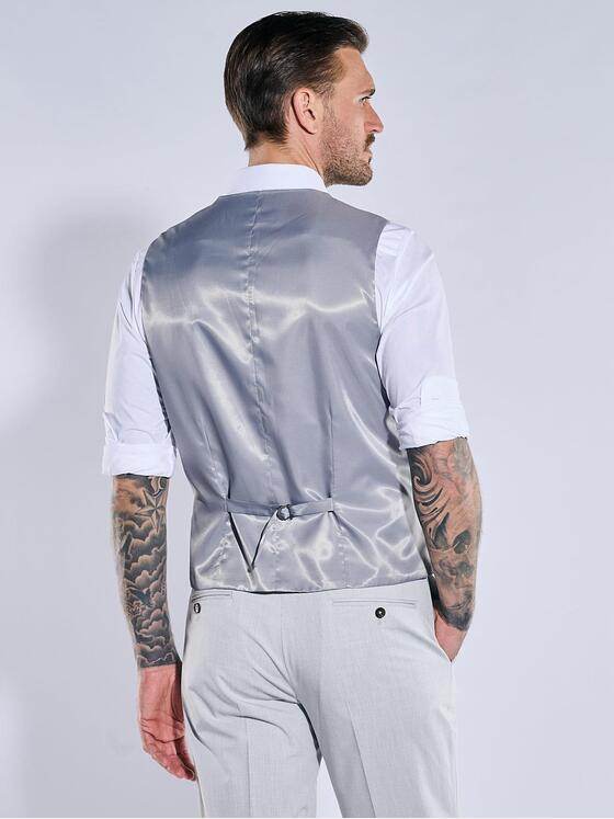 emilio adani Herren Sakko-Weste slim fit Grau 38865