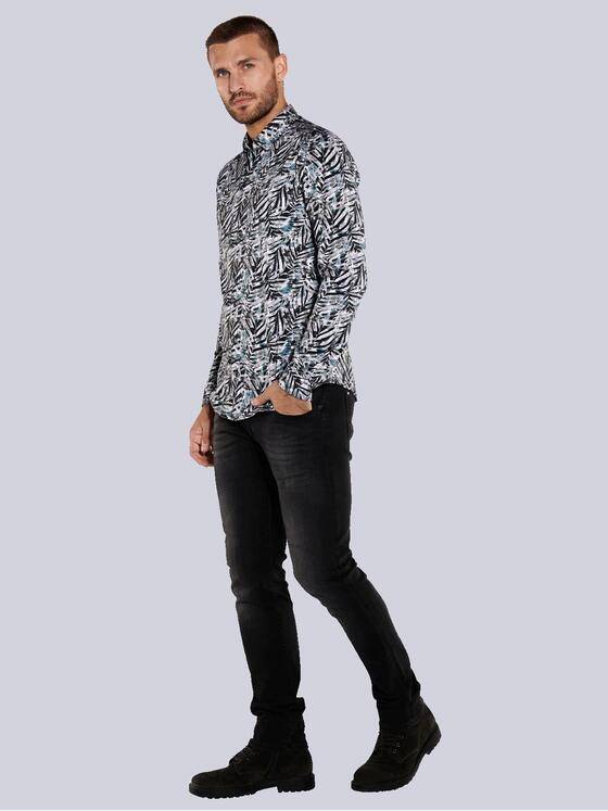 emilio adani Herren Langarm-Hemd slim fit Grün 35577
