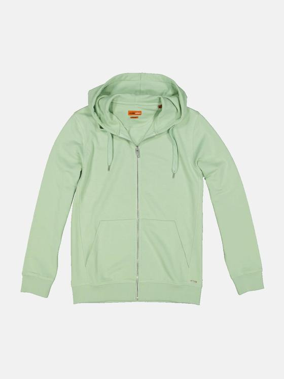 emilio adani Herren Sweatjacke mit Kapuze Grün 36338
