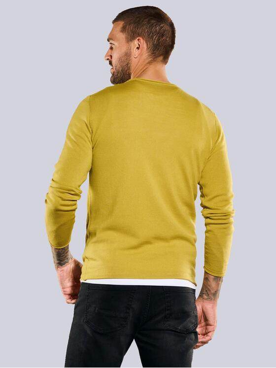 emilio adani Herren Pullover regular Gelb 35366