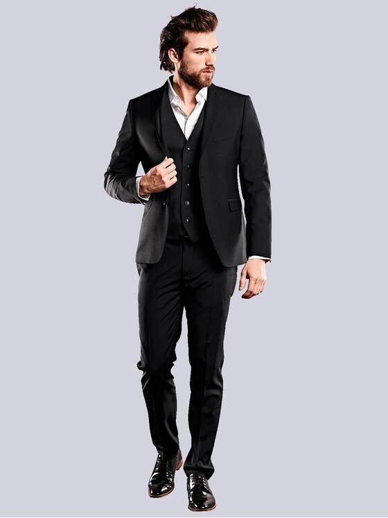emilio adani Herren Anzug-Sakko Slim Fit Schwarz 33499