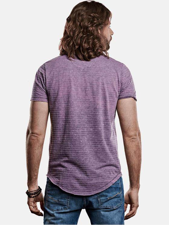 emilio adani Herren Rundhals T-Shirt Violett 27790