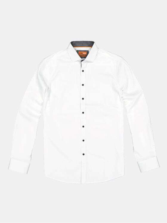 emilio adani Herren Langarm-Hemd "My Favorite" Reinweiss 34059