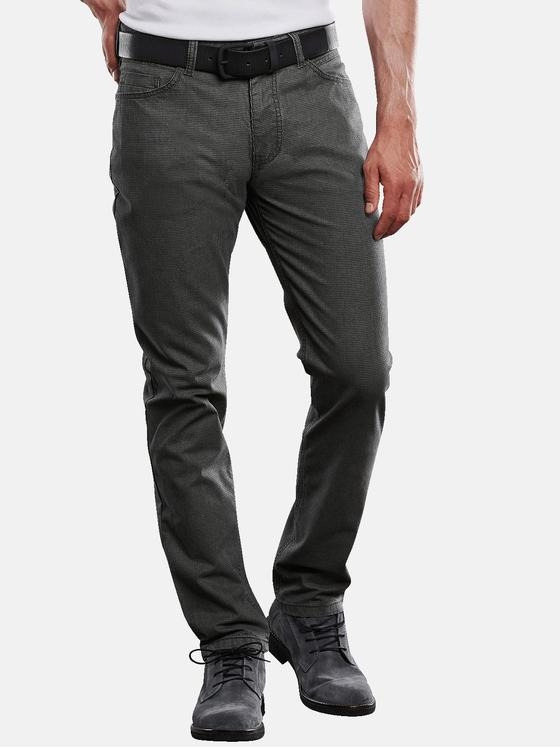 engbers Herren Hose mit Minimalmuster Grau 31867
