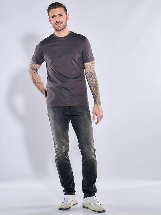 emilio adani Herren T-Shirt aus hochwertiger Baumwolle Grau 38318